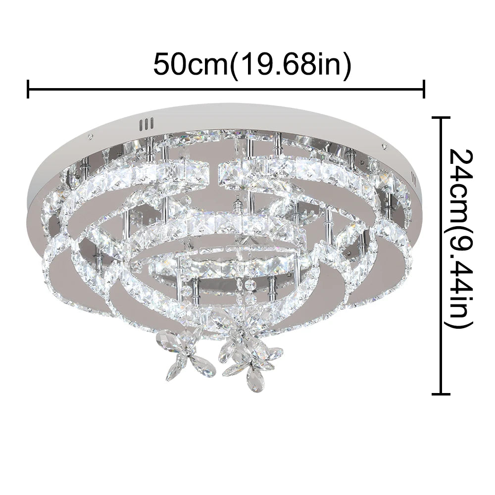 Luxury Crystal Chandelier Modern Led, Dimmable