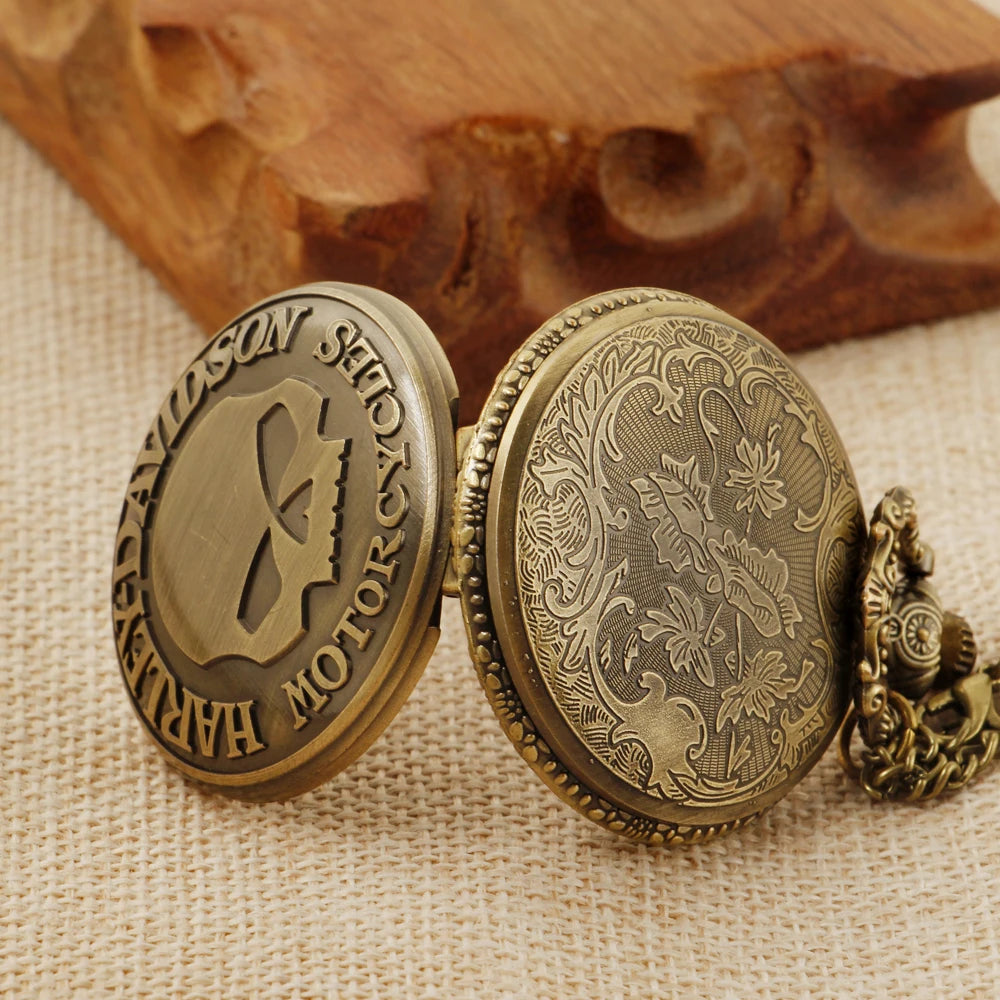 Retro Fashion Quartz Men's Pocket Watch Casual Fob Chain Watch