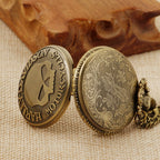 Retro Fashion Quartz Men's Pocket Watch Casual Fob Chain Watch