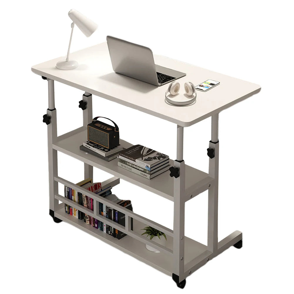 Multi-Layer Standing Height Adjustable Wooden Computer Workstation