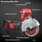 Cutting Machine for Cutting Slotting Marble Concrete Grooves 110V(Red)