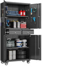 Metal Garage Storage Cabinet with Locking and Adjustable Shelves