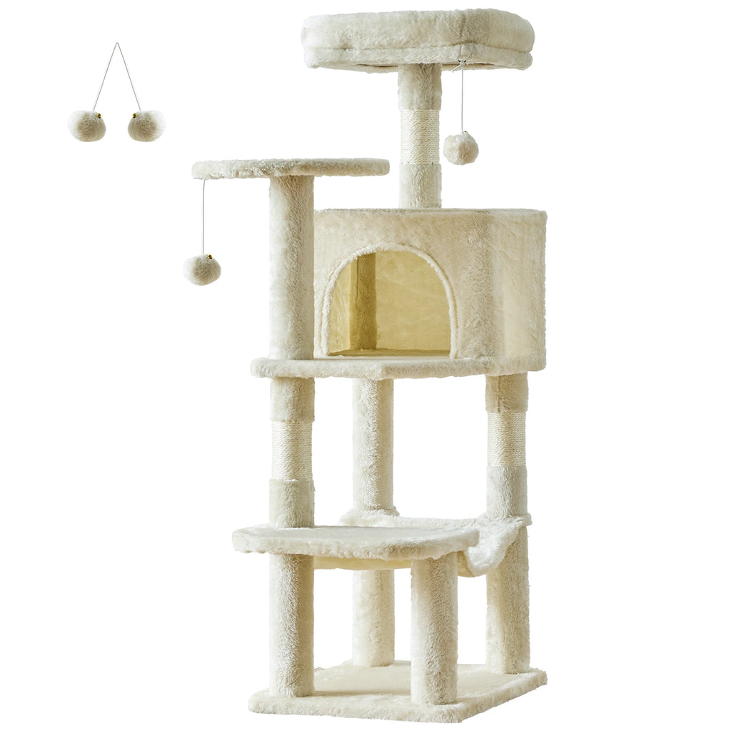 44In Tall Multi-Cat Climbing Tower for Indoor Cat