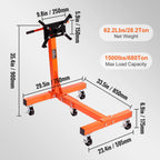 Engine Stand 750/1300/1500 lbs Rotating Engine Motor Stand with 360 Degree Adjustable Head Dolly Vehicle Auto Repair