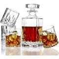 5-Piece Crystal Whiskey Decanter Set with 4 Glasses
