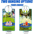 Heavy-Duty 600LB Tree Swing with Waterproof Seat for Kids and Adults - Blue
