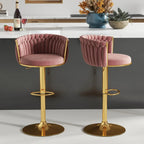 27″ Counter Stools with Upholstered Backrest