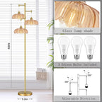 Gold Modern Floor Lamp with Tree Design