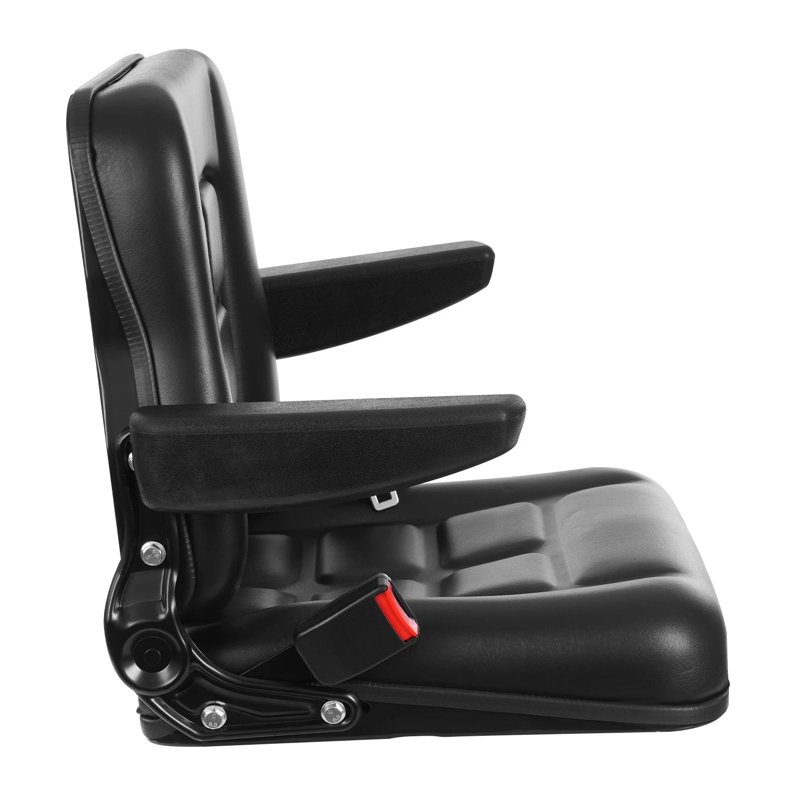 Lawn Mower Tractor Seat with Safety Belt and Armrest, 100kg Load Bearing