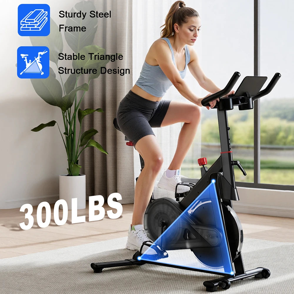 Superun Exercise Bike, 32-Level Magnetic Resistance Stationary Bikes for Home, Low Noise Workout Cycling Bike for Home