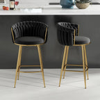 27″ Counter Stools with Upholstered Backrest