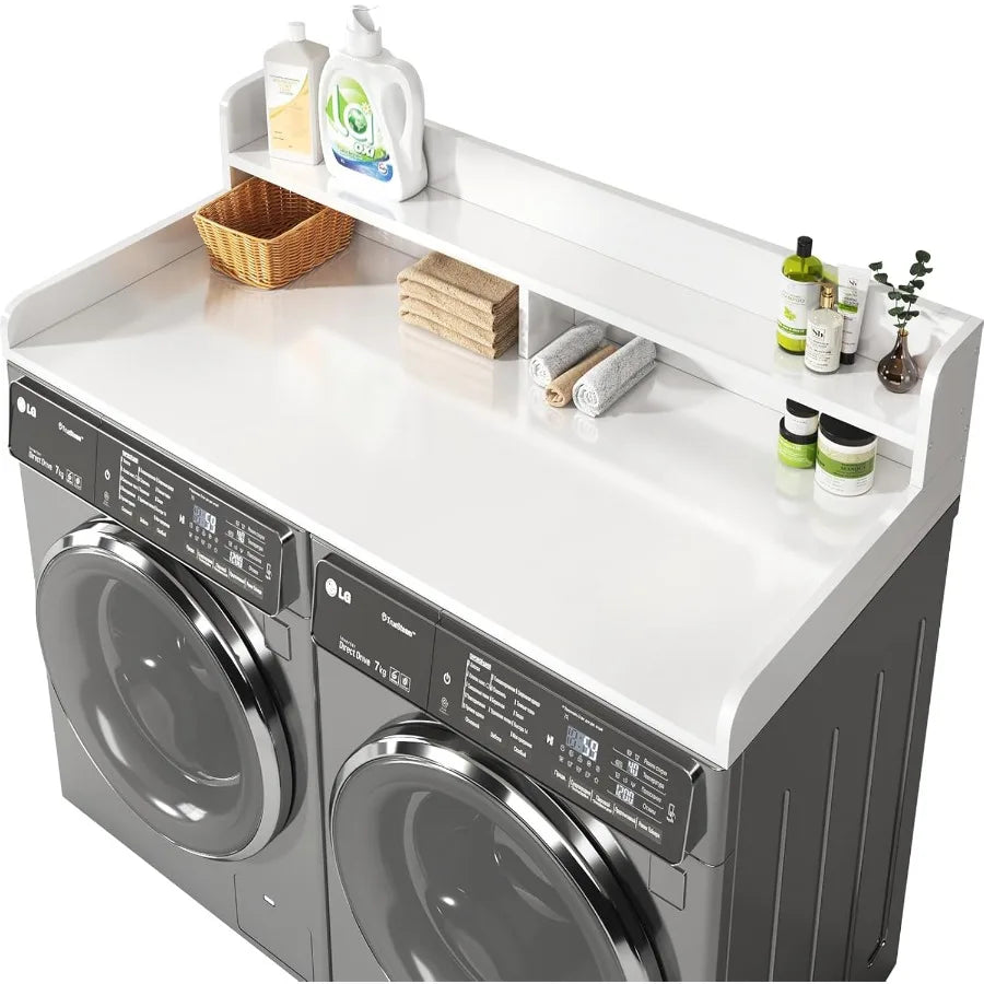 2Tier Washer and Dryer Countertop with 2.75 H Guard 54 W x 27.5 D with Non Slip Pad