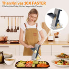 Vegetable Fruit Mandoline Slicer Manual Cutter 4-in-1 Slicing Machine with Thickness Adjuster