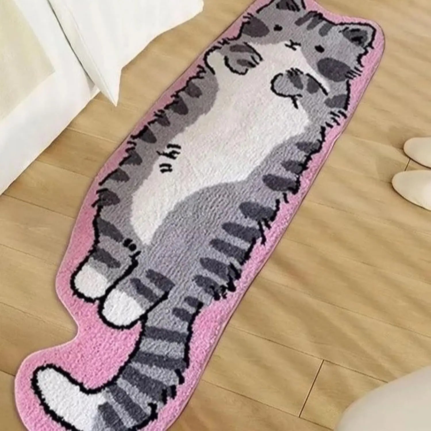 Cute Cat Printed Area Rug, Warm Anti-Slip Dirt Resistant