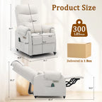 Power Small Recliner Chair for Small Spaces with Wheels and USB Ports