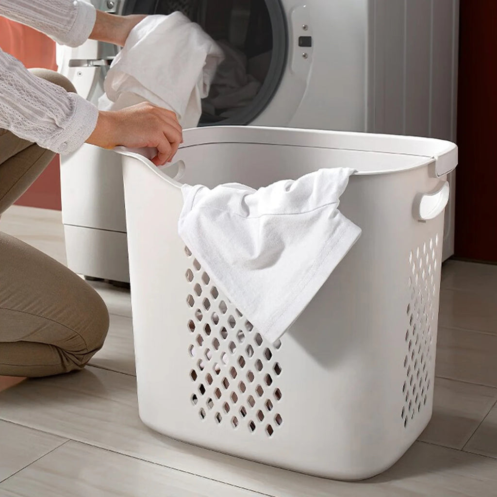2/4 Tier Laundry Basket Cart Removable Storage Buckets Plastic Hamper with 4 Wheels White