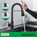 Deck Mounted 360 Rotation Sensor Tap Cold and Hot Water Mixer Tap Battery Powered
