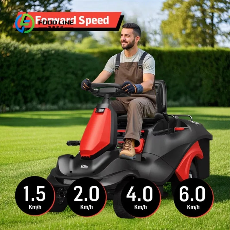High Power 4.5KW 224CC Riding Lawn Mower Battery Quick Start Lawn Tractor for Residential