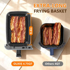 10-in-1 Air Fryer 9.5 QT, Large Airfryer with with 2 Independent Frying Baskets, Sync Finish & Match Cook, Shake Reminder