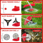 52cc  2-Stroke 4-in-1 Adjustable Straight Shaft Gas Power Weed Eater with 4 Trimmer Heads