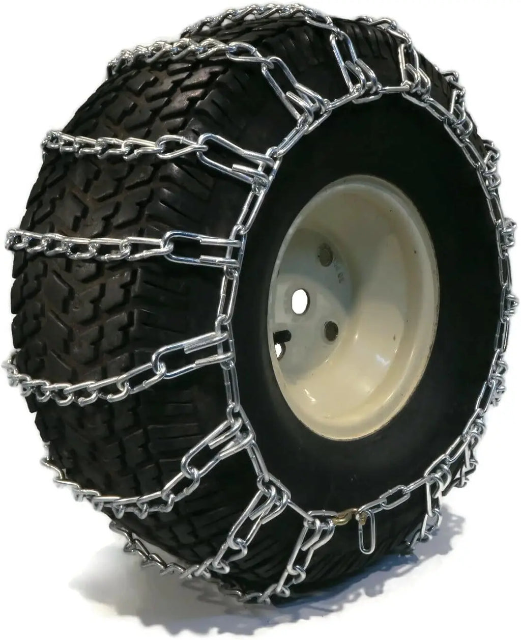 2-Link Tire Chains 20x8.00x8 for Lawn Mower Tractor Snow Mud Traction - Pair Included