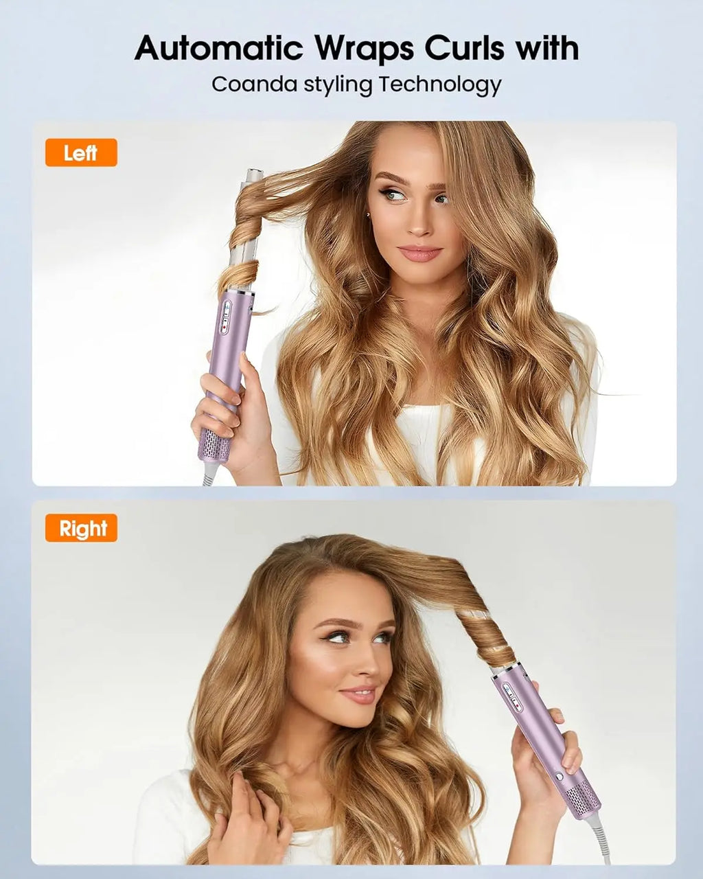 5 in 1 Hair Dryer Brush Set With High-Speed Negative Ionic Blow Dryer Detachable Air Curler