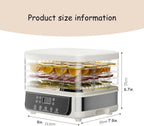 5-Layer Household Food Dryer Fruit  Adjustable Temperature Touch Control
