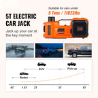 5 Ton Electric Car Jack 11023 LBS Hydraulic Jack Lift Portable Car Jack for SUV Sedan Truck Change Tires Garage Repair