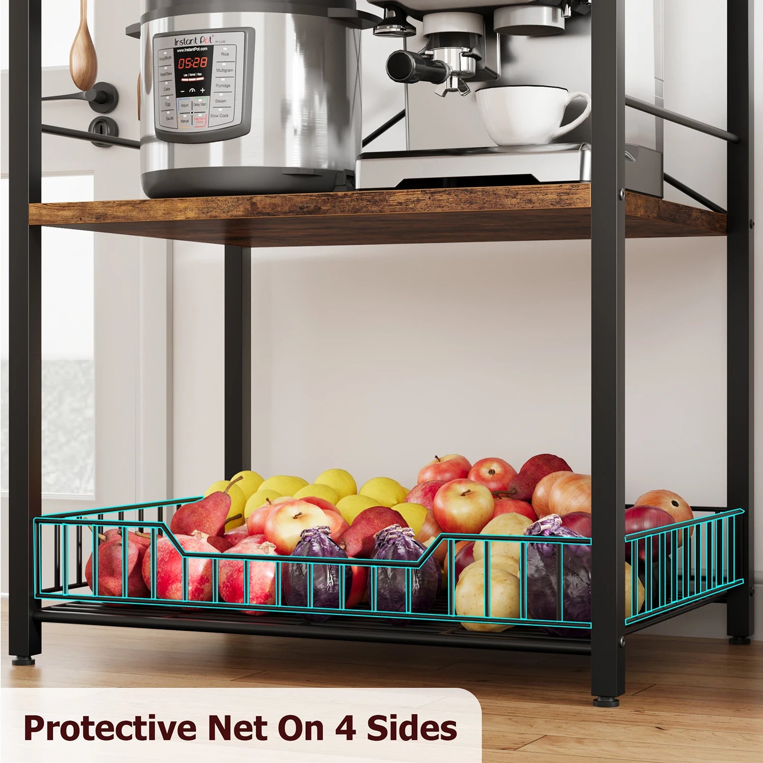 Kitchen Bakers Rack, Utility Storage Shelf