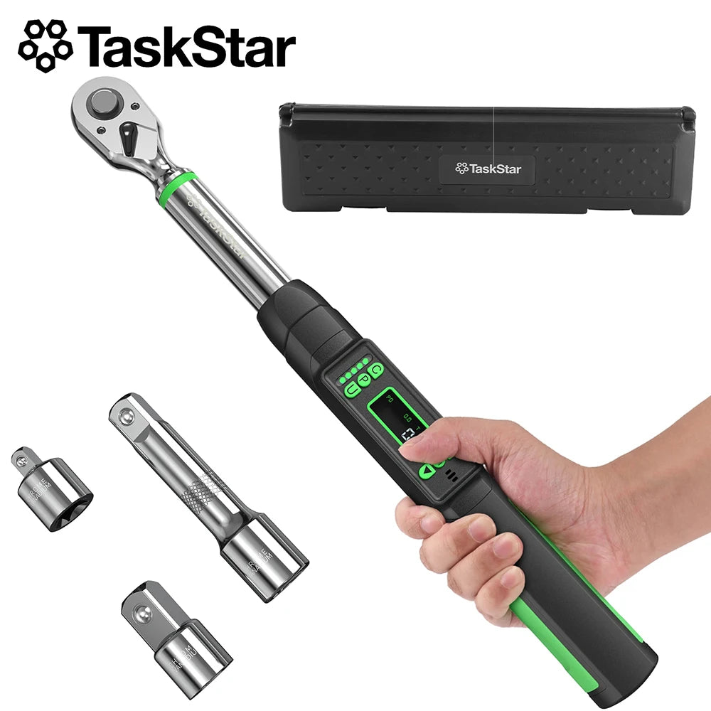 3/8'' Digital Torque Wrench w/1/4 1/2-inch Adapter Bidirectional Electronic Torque Wrench
