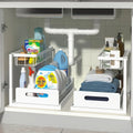 1/2pcs Sliding Pull-out Metal Cabinet Sorting Rack