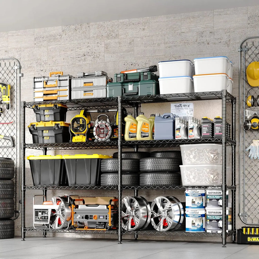 Heavy Duty Metal Shelving Unit 4-Tier Wire Rack Shelves for Storage