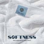White Classic Luxury Bath Towels Set of 4, Ultra Soft and Highly Absorbent
