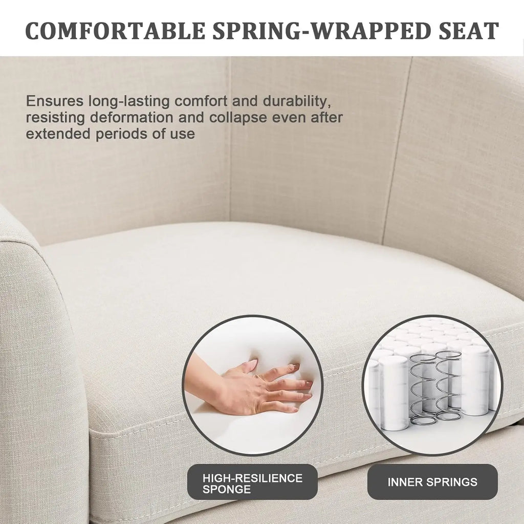 360° Swivel Barrel Accent Chairs Set of 2