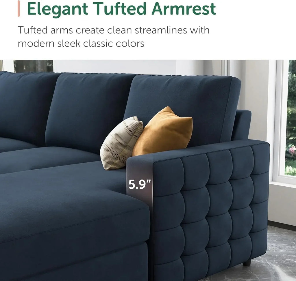 Sectional Sleeper Sofa with Pull Out Bed