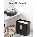 Deli 8-Sheet Micro Cut Paper Shredder, High Security for Home Office Use with Handle, Shreds Credit Card/Staple 4 Gallons