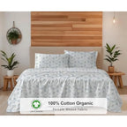 100% Cotton Organic Percale Sheets Size Crisp Cooling Bed Sheets for Hot Sleepers, Deep Pocket 15", Soft Peach Finish