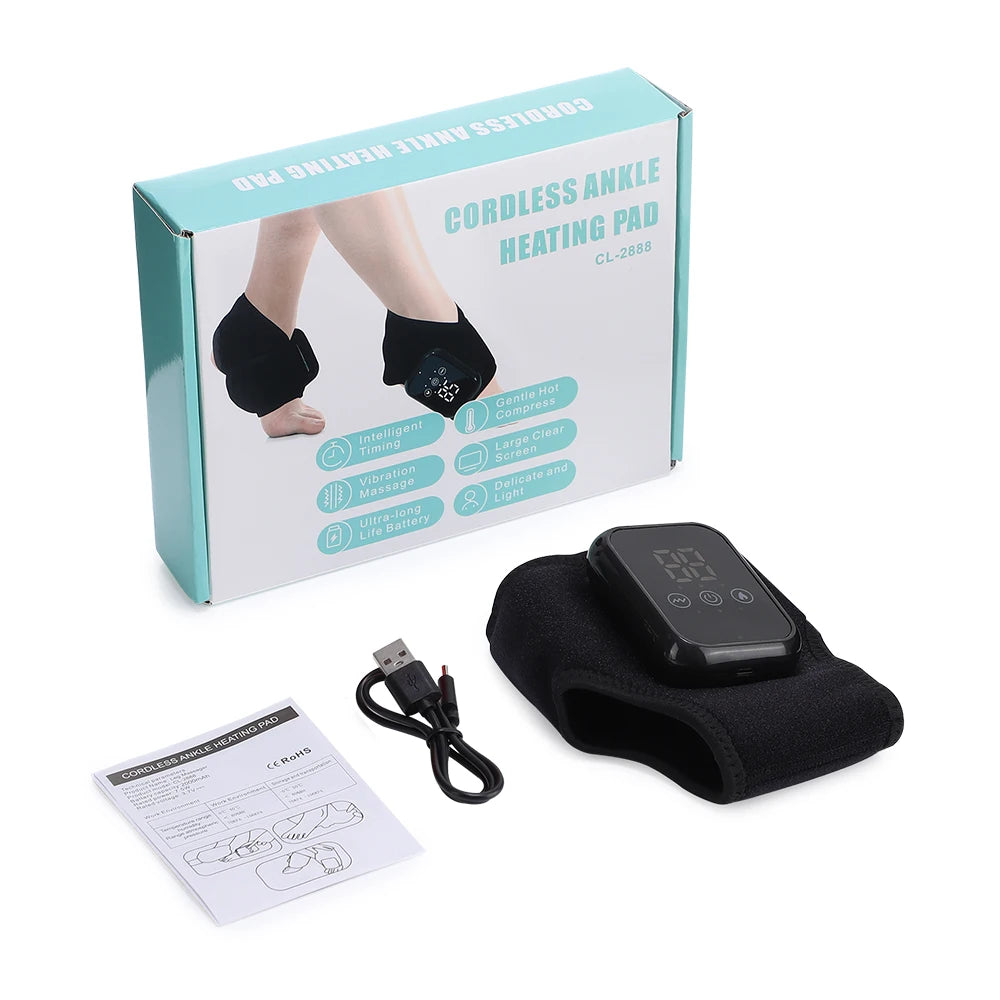 Electric Heating Ankle Guard 3 Levels Hot Compress Vibration Massage