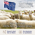 Natural Wool Dryer Balls - Reusable Fabric Softener, Reduces Wrinkles and Saves Drying Time (6-Pack)