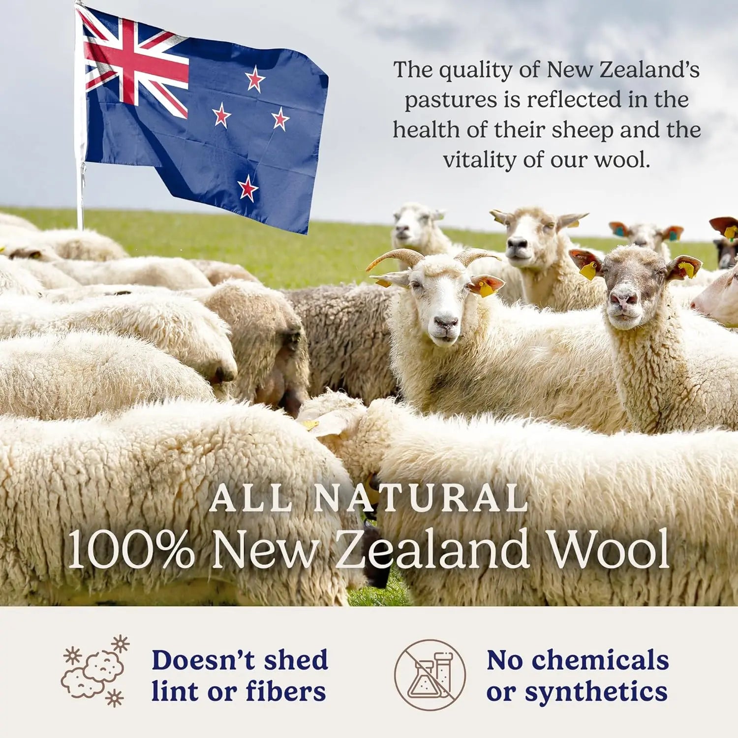 Natural Wool Dryer Balls - Reusable Fabric Softener, Reduces Wrinkles and Saves Drying Time (6-Pack)