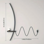 2pcs Modern Adjustable LED Wall Sconce, 31.5" Arched Metal Bedside Lamp, 3000K Warm Glow