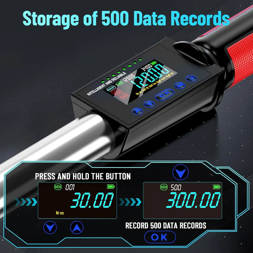 Digital Torque Wrench 1/2" Drive 340N.m 2% Torque Accuracy