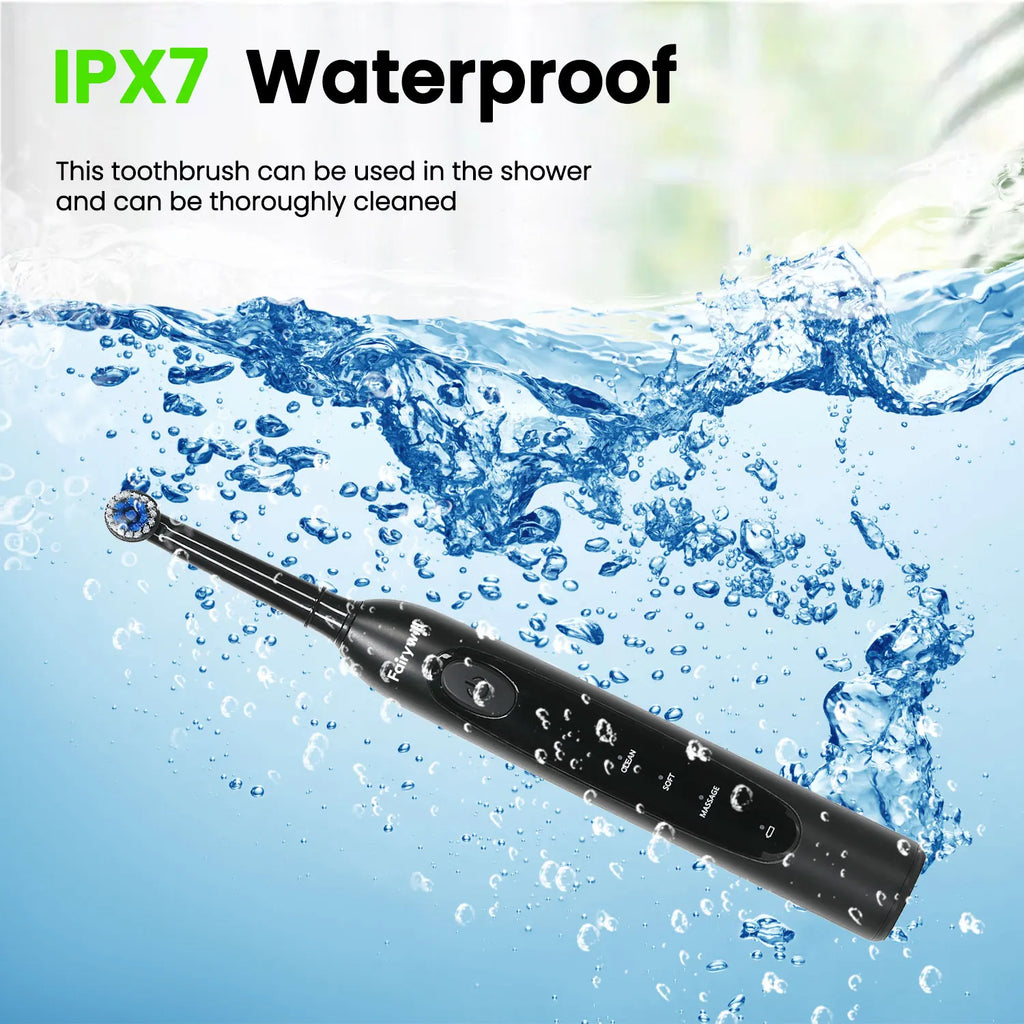 Electric Toothbrush T2233Powerful Rotation Cleaning 4 Replacement Heads Rechargeable Sonic Toothbrush for Adults