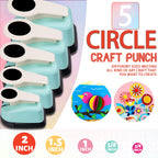 Circle Paper Hole Puncher Tool Set  2 1 inch 50mm 38mm 35mm 28mm 25mm 18mm 16mm 9mm