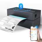 Thermal Label Printer Portable No Ink Required 203DPI 4x6 for Small Business Bluetooth USB