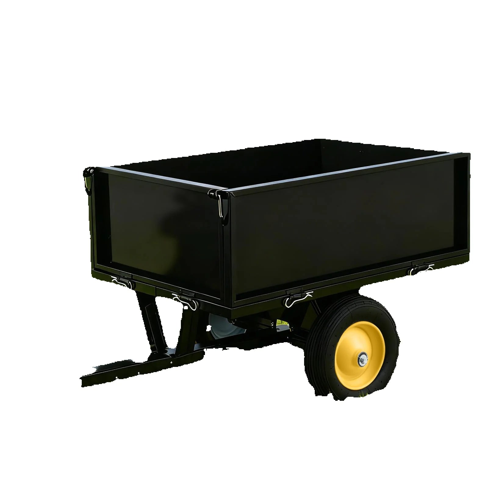 500LB Capacity Multifunctional Dump Cart With Removable Tailgate For ATV Lawn Mower Tractor