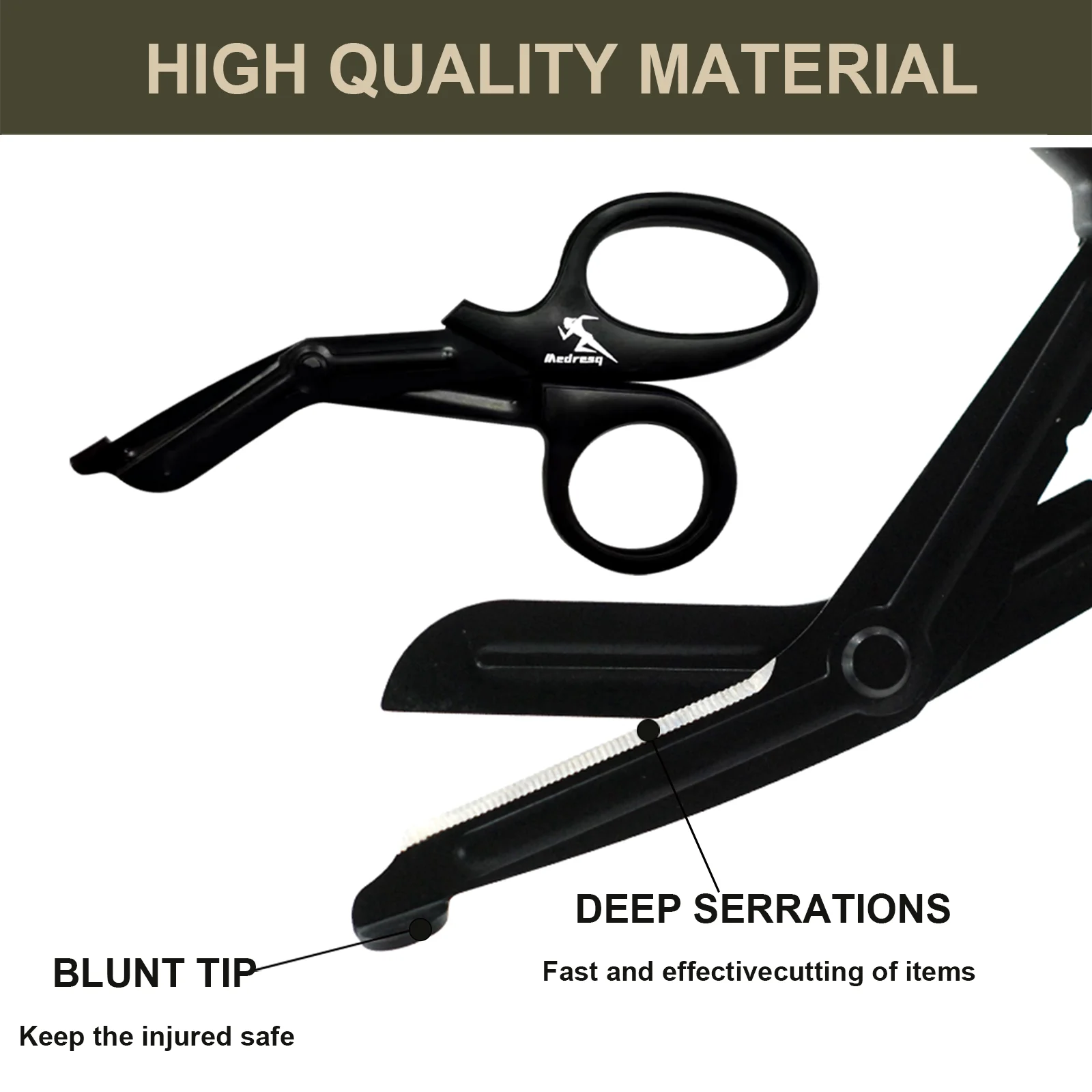 Compact Emergency First Aid Essentials for Military, Camping, Hiking, and Everyday Survival (Black)