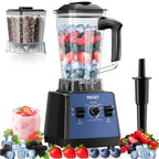 Professional Food Processor Blender, Smoothies Blender, Max.2400W Sorbet Blender And Grinder Combo 25000RPM Powerful Blenders Kitchen 68Oz 2 Containers Countertop Blenders Ice, Grinding, Milk Shake, Ice Slushie, Juice, Shake