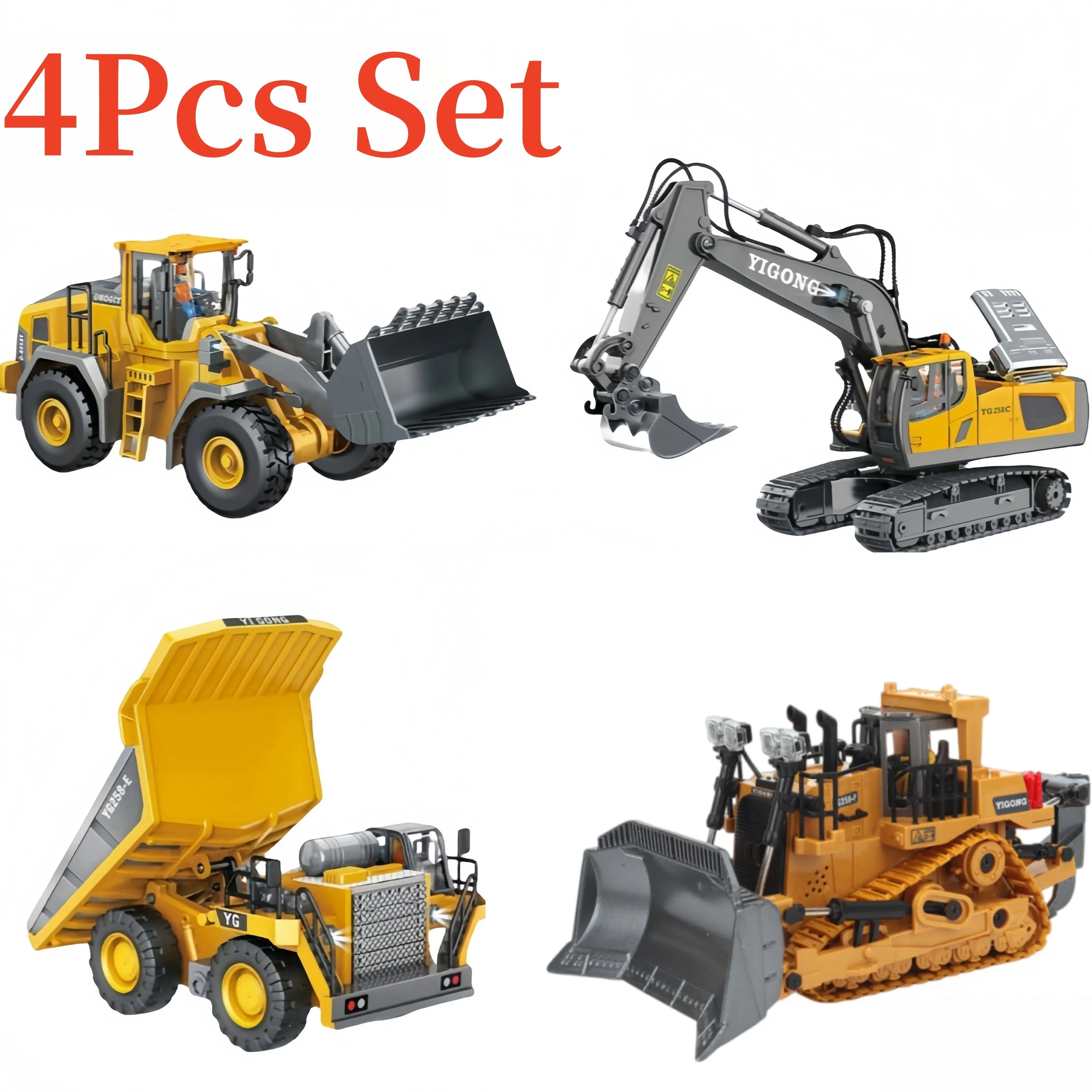 11Channel Remote Control Excavator Alloy and Plastic RC Construction Equipment for Kid