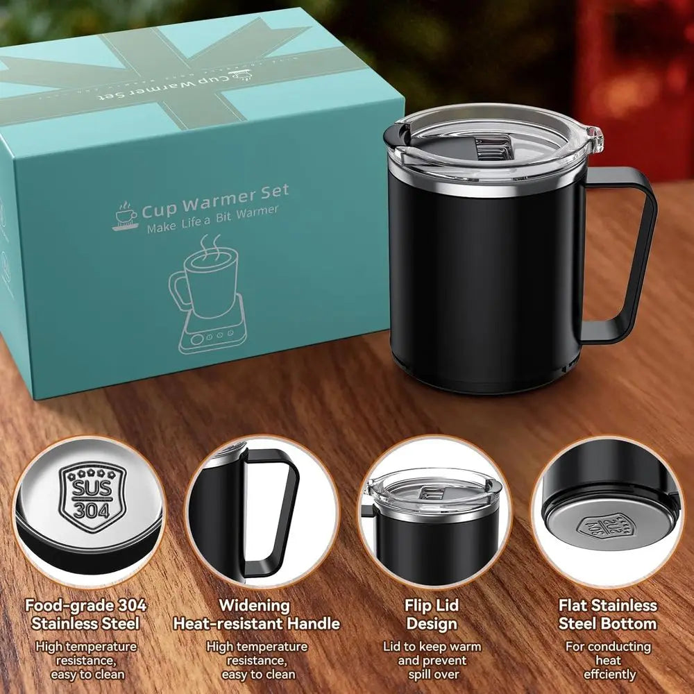 36W Electric Coffee Mug Warmer with 16oz Cup, 9 Temp Settings & Auto Shut Off